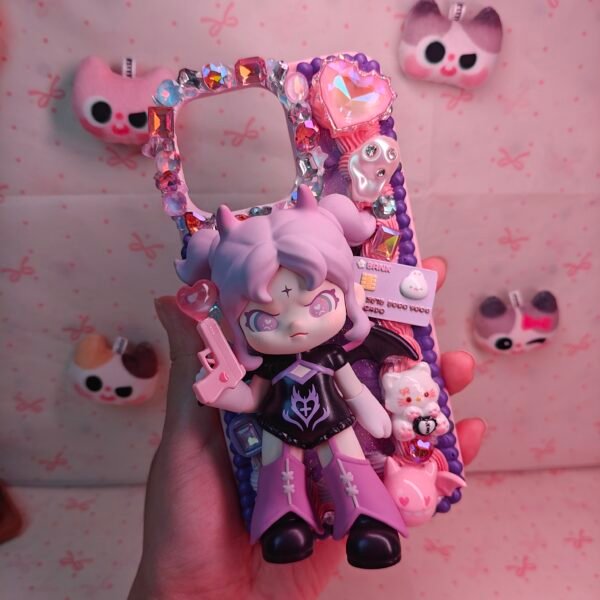 Y2K Glam Phone Case – Edgy Kawaii with Sparkling Attitude